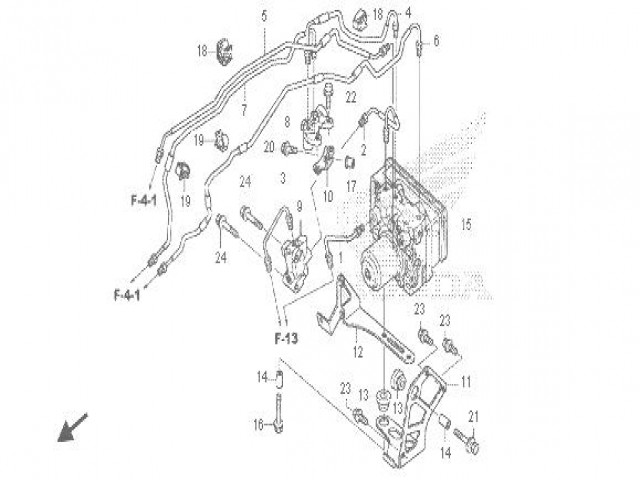 JUEGO LATIGUILLOS ABS MODULO Honda Cb 1000 r 2008 - 2018