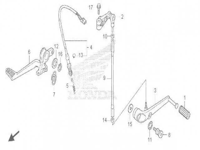INTERRUPTOR FRENO TRASERO Honda Cb 1000 r 2008 - 2018