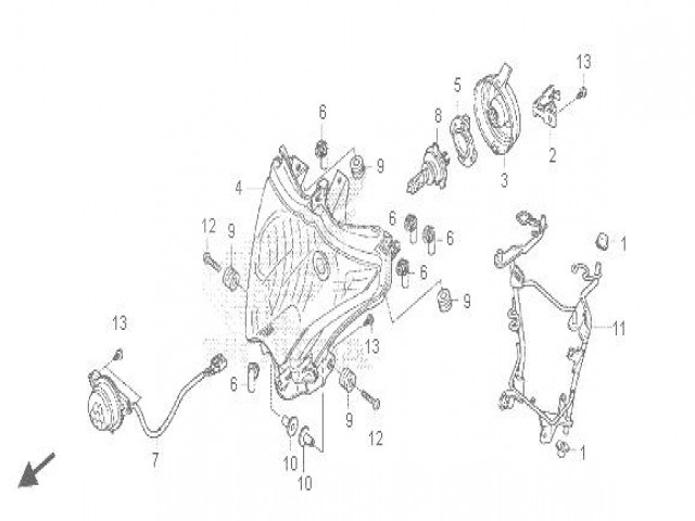 ARAÑA FARO Honda Cb 1000 r 2008 - 2018