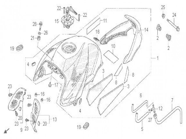 DEPÓSITO GASOLINA Honda Cb 1000 r 2008 - 2018