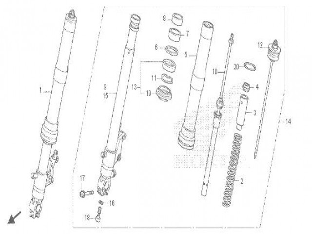BARRA COMPLETA IZQUIERDA Honda Cb 1000 r 2008 - 2018
