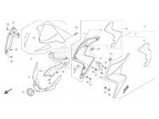 EMBELLECEDOR FARO DERECHO Honda Cb 1000 r 2008 - 2018