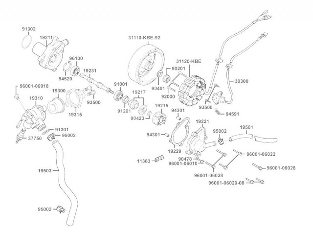 BOMBA AGUA Kymco Bet&win 125 2004-2010