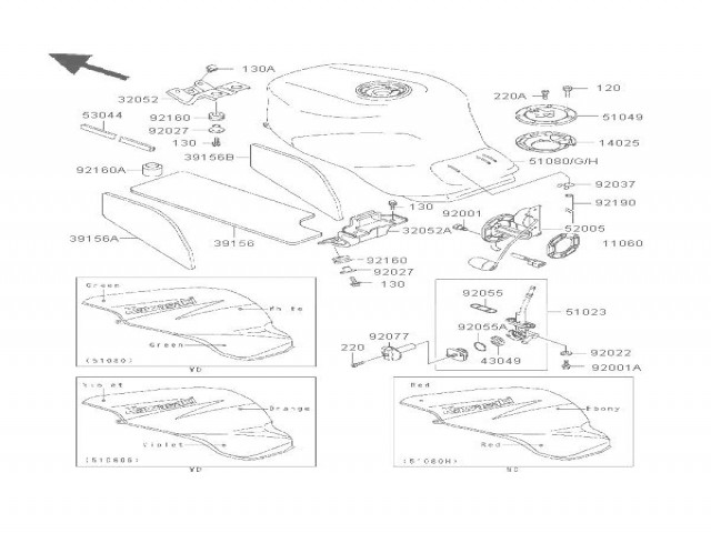 Aforador Kawasaki Zx9 r 900 cc 1994 - 1995