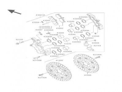Disco freno delantero Kawasaki Zx9 r 900 cc 1994 - 1995