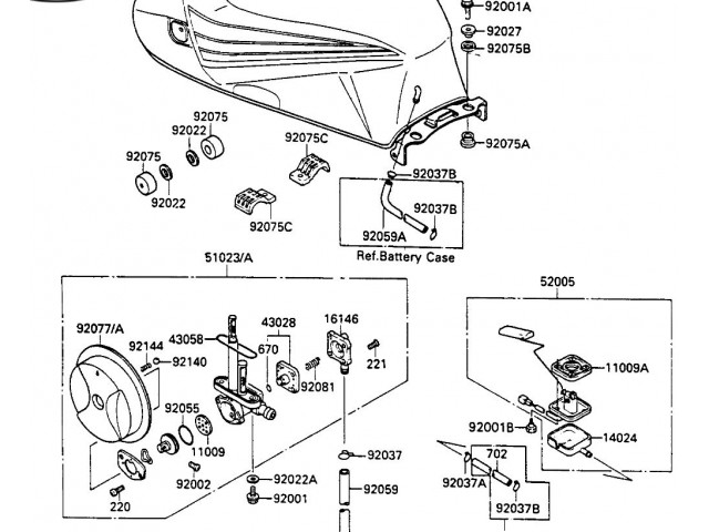 Aforador KAWASAKI GPX 600 1985-1990  segunda mano