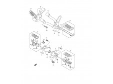 Estribera trasera derecha. Suzuki V-Strom 650 2004 - 2006, V-Strom 650 2007 - 2011 ( dl 650 )