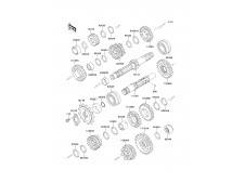 EJE SECUNDARIO DEL CAMBIO Kawasaki kle 500 2005 - 2007