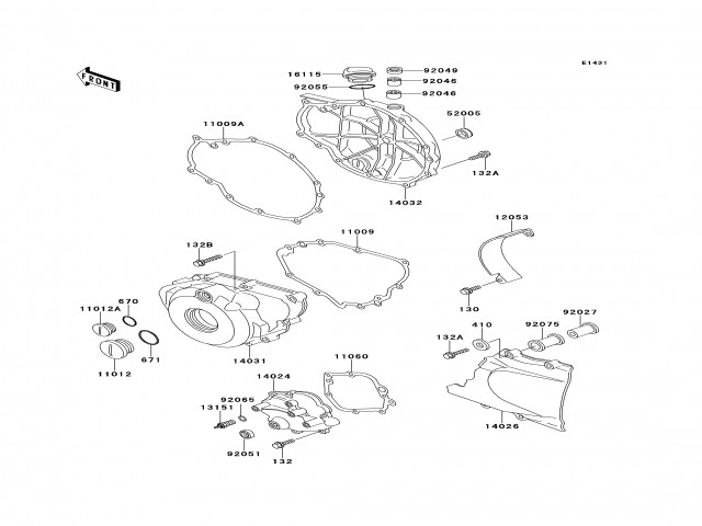 TAPA EMBRAGUE DE MOTOR Kawasaki Gpz 500 1994 - 2003