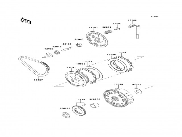 Campana embrague Kawasaki kle 500 2005 - 2007