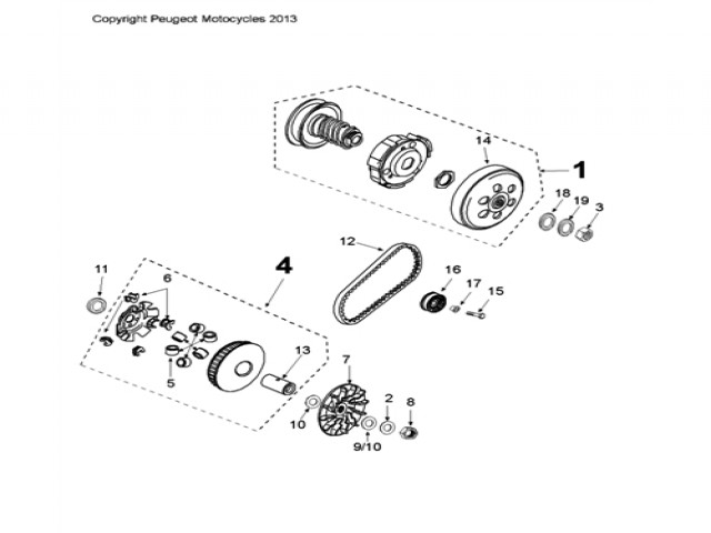 CAMPANA DE EMBRAGUE Peugeot Metropolis 400 2015 - 2016