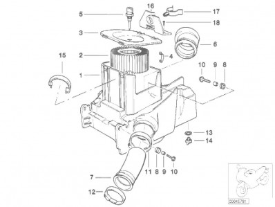 Caja filtro aire Bmw R1150 rs 2000 - 2005