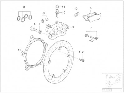 Pinza freno trasera Bmw R1150 rs 2000 - 2005