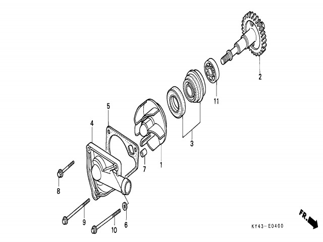 Bomba agua Honda Nsr 125 1990-1993