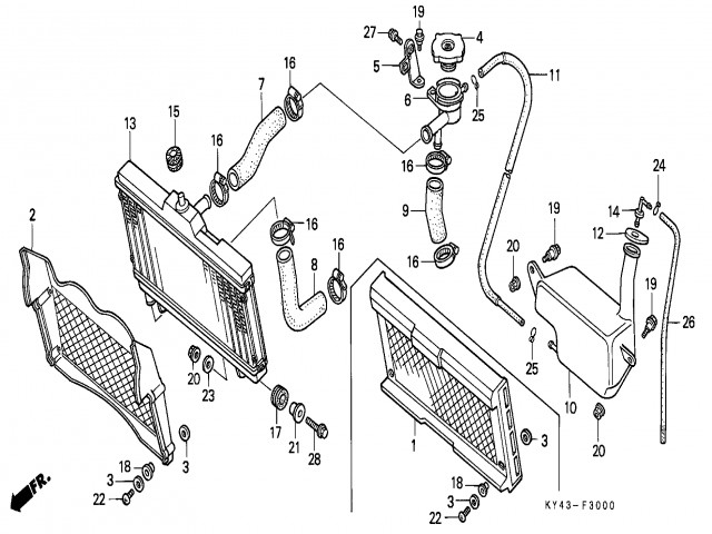 Boca radiador Honda Nsr 125 1990-1993