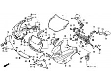 Boca tiburon izquierda Honda Cbr 600 1997 - 1998