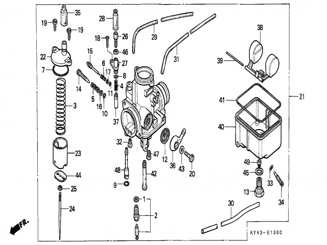 Bateria carburadores Honda Nsr 125 1990-1993