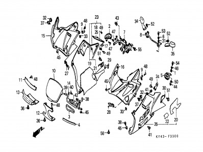 CARENADO SUPERIOR DERECHO Honda Nsr 125 1990-1993