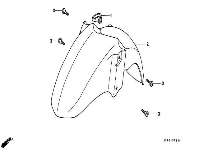 Aleta delantera  Honda Foresight 250 1998-2006