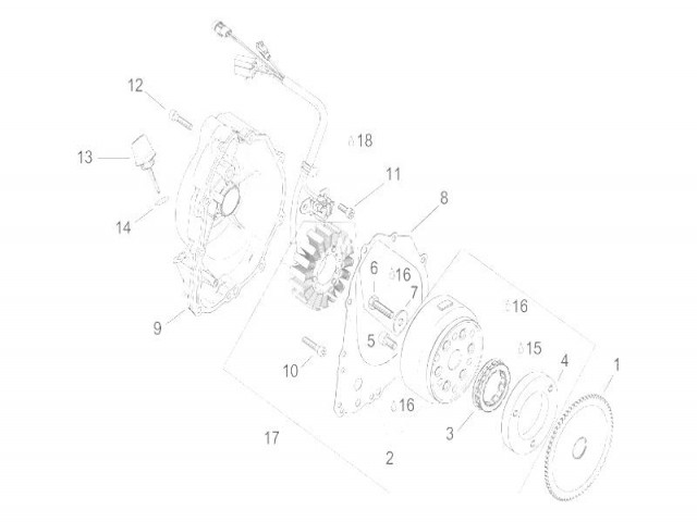 Bobina encendido Aprilia Leonardo 125 Y 150 1996-2004