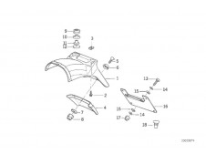 ALETA PORTA MATRICULA Bmw K1 1000 cc 1988 - 1993