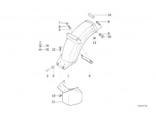  Aleta pase rueda superior Bmw K1 1000 cc 1988 - 1993