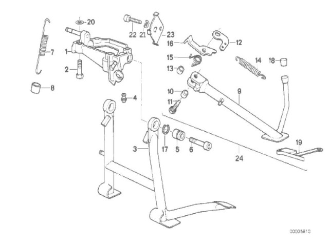 Soporte caballete Bmw K1 1000 cc 1988 - 1993