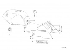 Protector Deposito goma Bmw K1 1000 cc 1988 - 1993