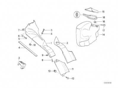 Gomas bandejas juego Bmw K1 1000 cc 1988 - 1993