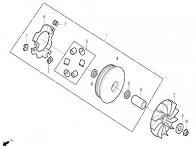 VARIADOR COMPLETO Daelim S1 125 2007-2012