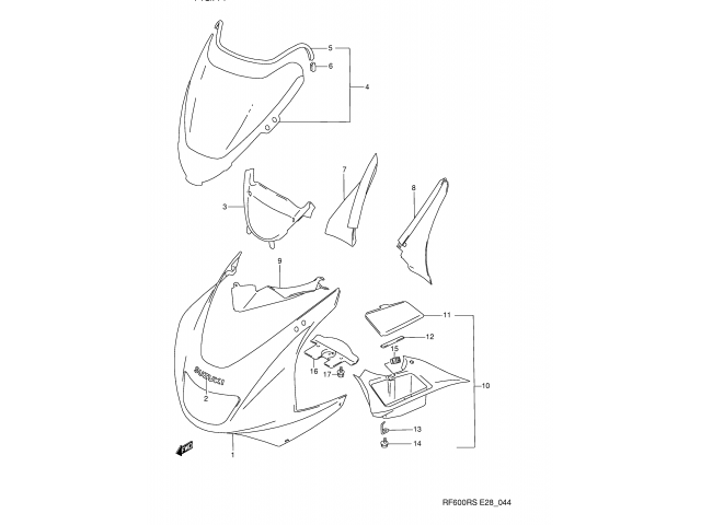 Cupula SUZUKI RF 600 1993-1995 moto