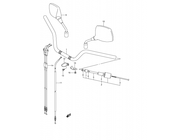 Manillar Tipo Trail 22mm Sin barra Central Varios modelos Seminuevo