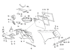 Embellecedor radiador agua azul BMW K 100 RS 1000 1983-1988  moto