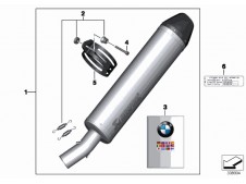 Silencioso akrapovic Bmw F800 gs 800 cc 2008 - 2012