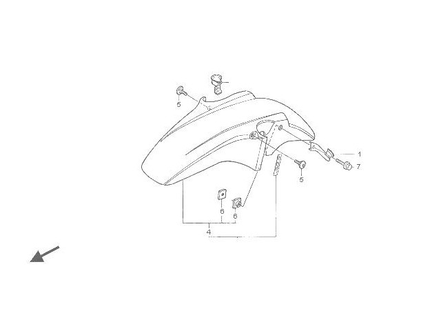 Aleta delantera Honda CBF 600 y CBF 600 ABS 2004 - 2007