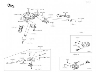 INTERRUPTOR MANETA EMBRAGUE Kawasaki z 800 e 2013 - 2016