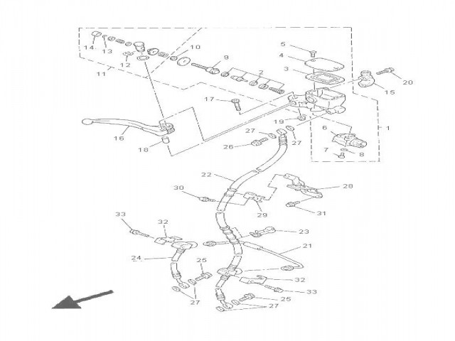 Latiguillo freno delantero Yamaha Xj 900 diversion 1992 - 2000