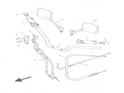 Retrovisor izquierdo Yamaha Xj 900 diversion 1992 - 2000