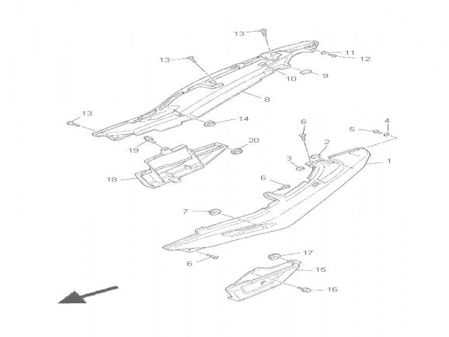 Cacha izquierda Yamaha Xj 900 diversion 1992 - 2000