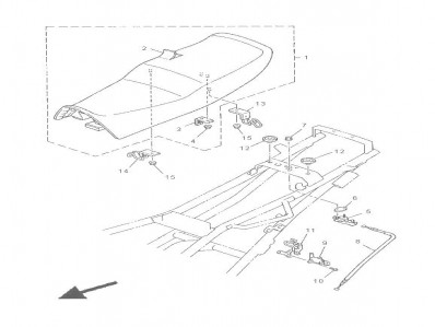 CABLE CERRADURA ASIENTO Yamaha Xj 900 diversion 1992 - 2000