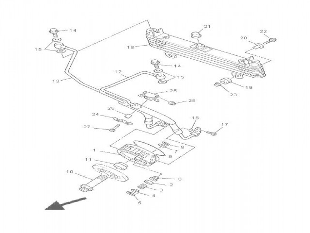 FILTRO ACEITE BASE LATIGUILLOS Yamaha Xj 900 diversion 1992 - 2000