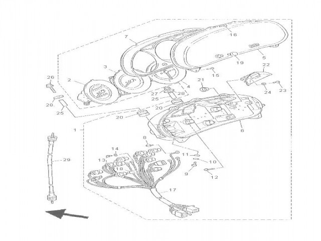 RELOJ CUENTA KILOMETROS Yamaha Xj 900 diversion 1992 - 2000
