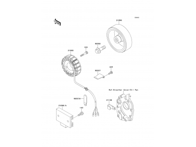 Bobina encendido KAWASAKI GPZ 400 1986-1989  desguace motos