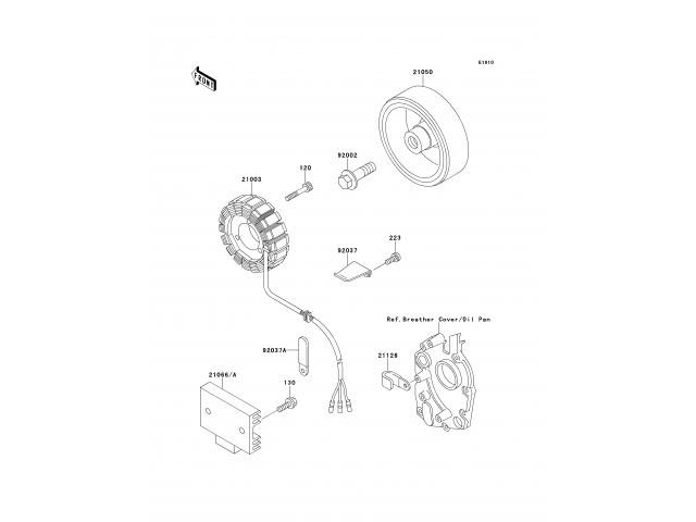 Bobina encendido KAWASAKI GPZ 400 1986-1989  desguace motos