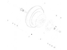 Eje rueda delantera Piaggio Fly 2t 50 2003-2010