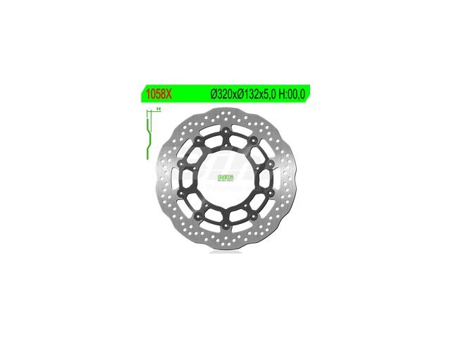 Disco de freno ondulado flotante NG 1058X Ø320 x Ø132 x 5
