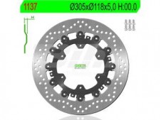 Disco de freno NG 1137 Ø305 x Ø118 x 5