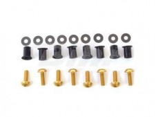 Kit tornilleria de cúpula (8 piezas) Aluminio oro Pro-Bolt SK8G