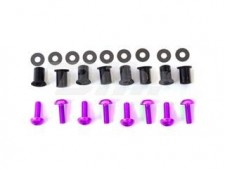 Kit tornilleria de cúpula (8 piezas) Aluminio violeta Pro-Bolt SK8P