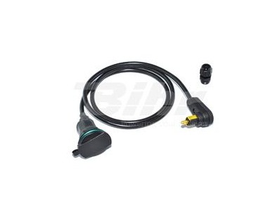 Conector universal clavija mini BMW a 90º tipo encendedor para mochila sobredepósito. Cable 1m. ZA15